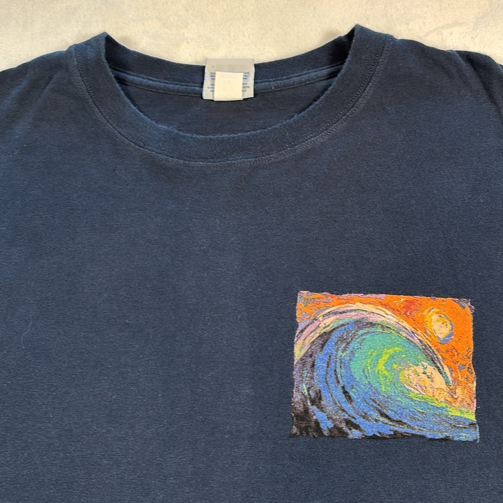 Crazy Shirts Hawaii Wave Graphic Tee XXL Navy Long Sleeve - Picture 10 of 12